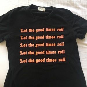 “Let the good times roll” girls t-shirt